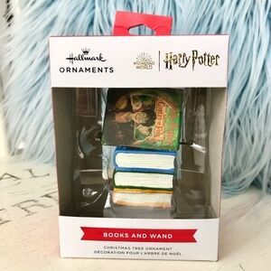 Hallmark, Wizard Harry Potter, Books & Wand, Christmas Tree Ornament, NEW